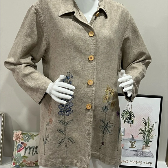 Jessica Howard jacket with embroidery flowers - Picture 1 of 8